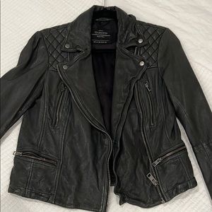 All Saints size 6 leather biker jacket LIKE NEW